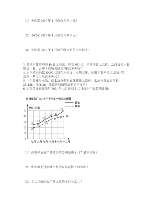 冀教版小学六年级下册数学期末综合素养测试卷附完整答案（夺冠）.docx