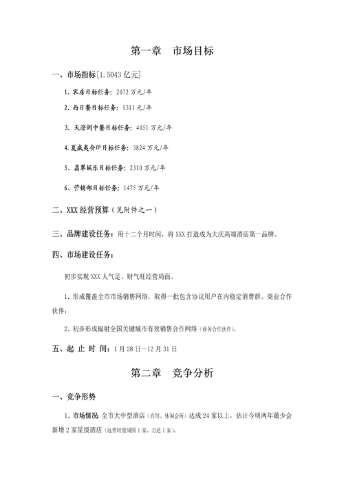 X大酒店营销专项方案最全.docx