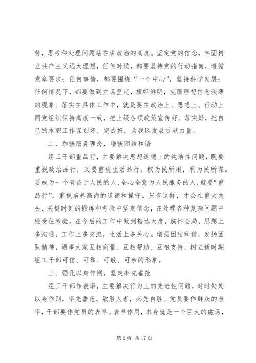 对讲党性、重品行、作表率活动的认识与思考.docx