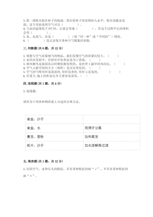 教科版三年级上册科学期末测试卷重点.docx