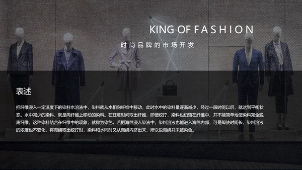 蓝色牛仔风服装电商展示PPT模板