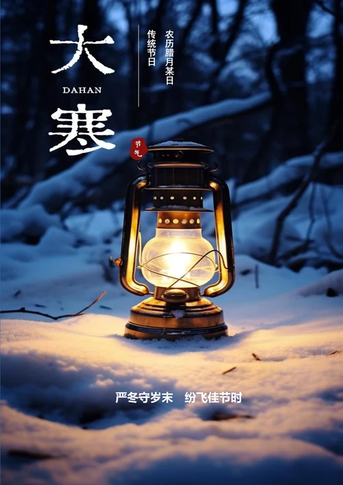 传统节气大寒节气海报