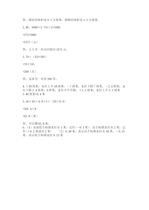 小升初六年级期末测试卷及完整答案（典优）.docx