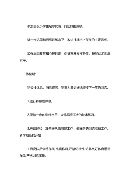 小学校园足球训练计划.docx