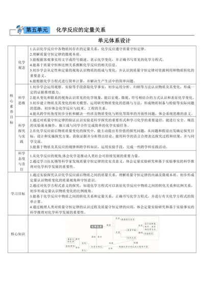 【核心素养·情景教学】2024年人教版化学九年级上册 5.1.1质量守恒定律 教案