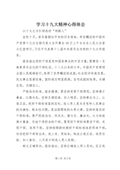 学习十九大精神心得体会 (27).docx