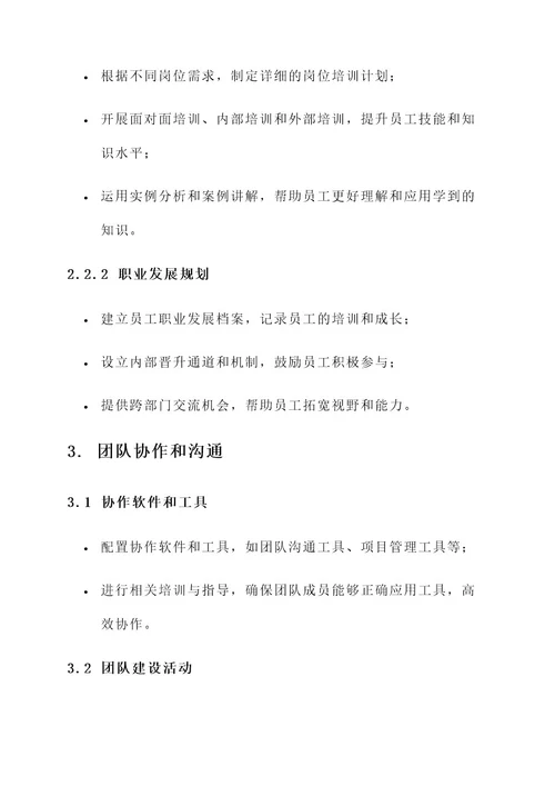 企业发展打造的团队方案