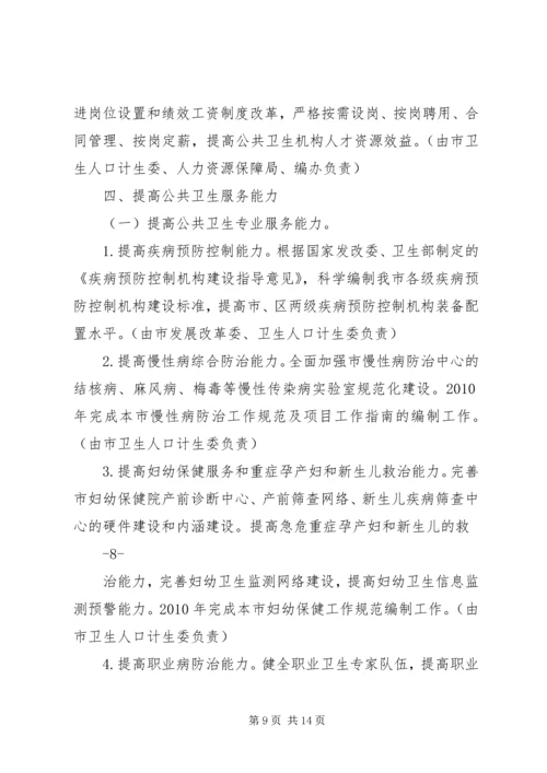 深圳公共卫生服务改革实施方案深圳卫生和计划生育委员会.docx