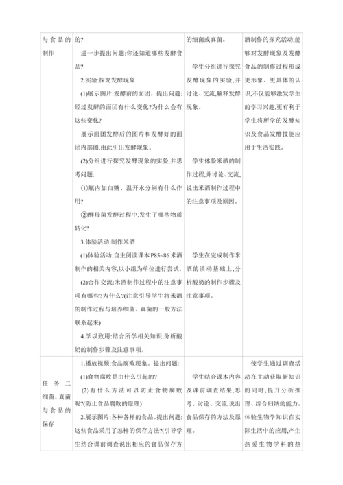 5.4.5人类对细菌和真菌的利用【2024秋人教八上生物精彩课堂（素材+教案+导学案）】