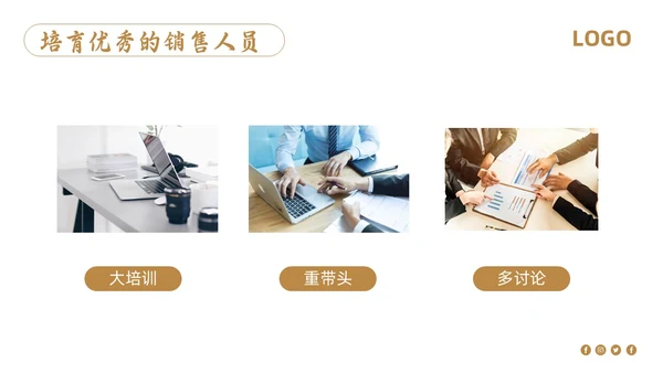 棕色简约销售管理培训PPT模板宣传PPT动态PPT