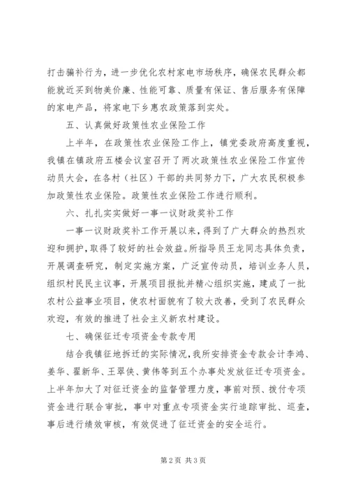 乡镇财政所某年上半年工作总结.docx