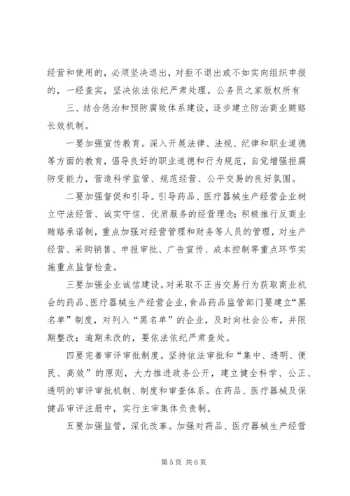 关于开展治理商业贿赂专项工作的讲话.docx