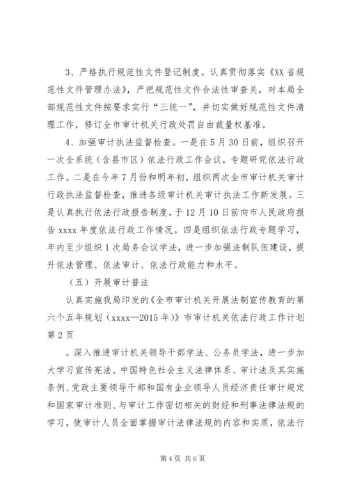 市审计机关依法行政工作计划 (2).docx