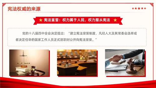 红色简约风国家宪法日法律知识培训学习活动PPT
