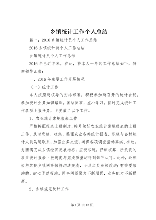 乡镇统计工作个人总结.docx