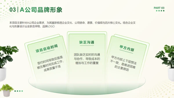 年终工作总结清新绿植盆栽通用PPT模板