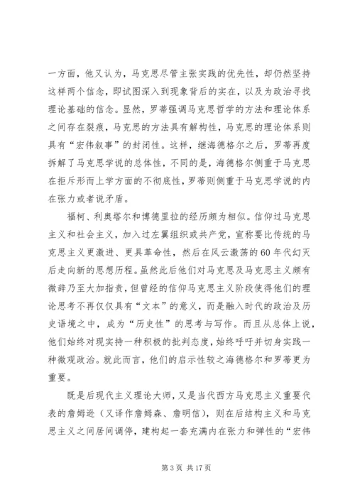 后现代思想家与马克思.docx