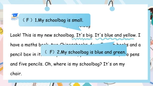 Unit 2 My schoolbag 单元复习(四)-语音及阅读+典型例题（共26张PPT）