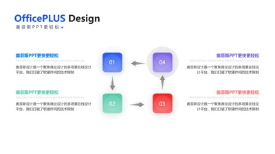 简约风循环关系4项PPT图文页