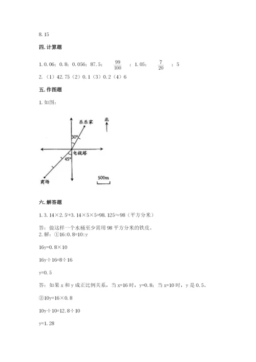 小学六年级下册数学期末卷及答案（典优）.docx