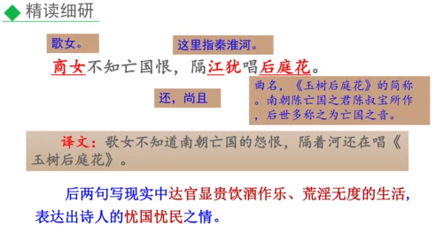 七年级下册 第六单元 课外古诗词诵读   泊秦淮 课件(共37张PPT)