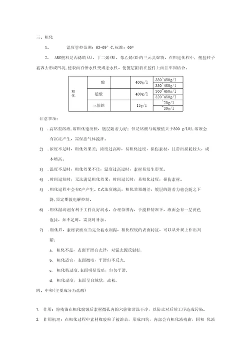 电镀前处理主要环节作用和目的