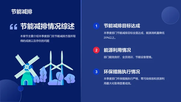 蓝色智能科技部门季度工作总结PPT模板