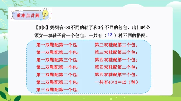 第八单元：数学广角——搭配（二）单元复习课件(共28张PPT)人教版三年级数学下册