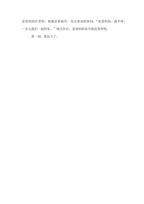 那一刻我长大了作文三篇