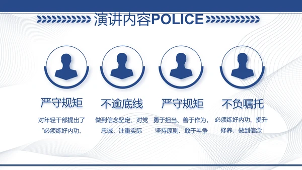 蓝色大气公安派出所工作汇报PPT动态模板