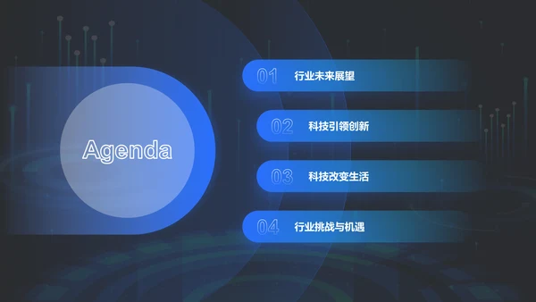 蓝色科技风科幻科技风通用模板PPT模板