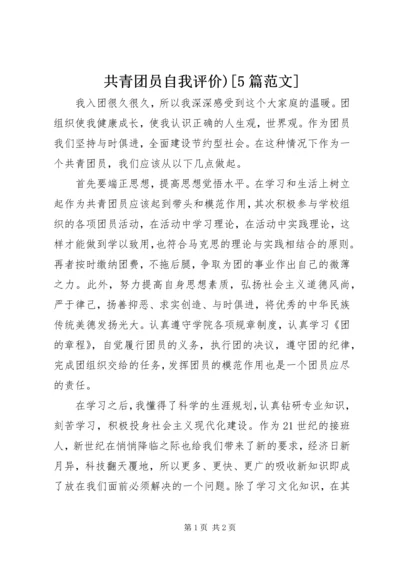 共青团员自我评价)[5篇范文] (2).docx