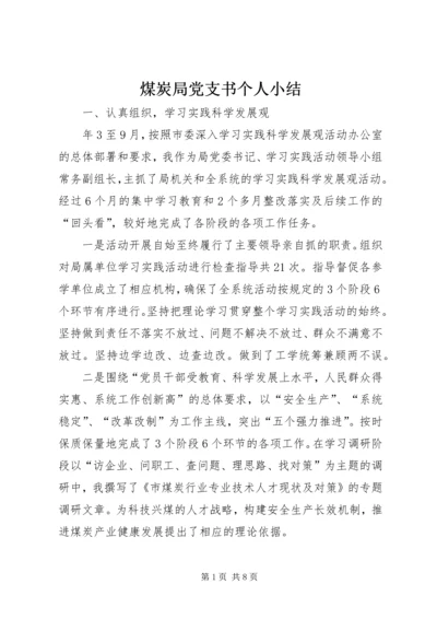 煤炭局党支书个人小结 (2).docx
