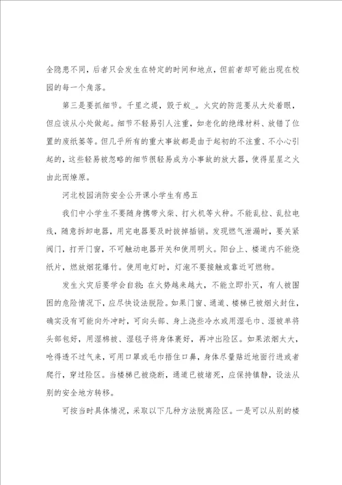 小学生寒假河北校园消防安全公开课小学生有感20222023