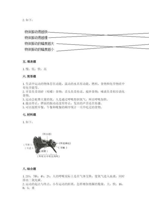 教科版四年级上册科学期末测试卷附答案（培优b卷）.docx