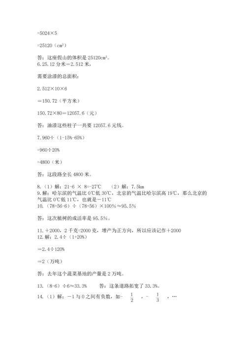 六年级小升初数学解决问题50道带答案（轻巧夺冠）.docx