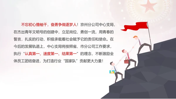 创建青年文明号活动交流PPT模板