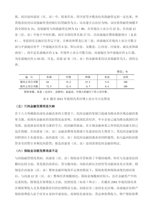 西部地区金融服务业发展现状、问题与战略措施.docx