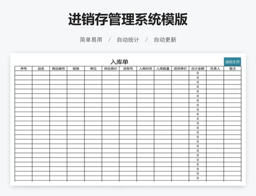 进销存管理系统模版