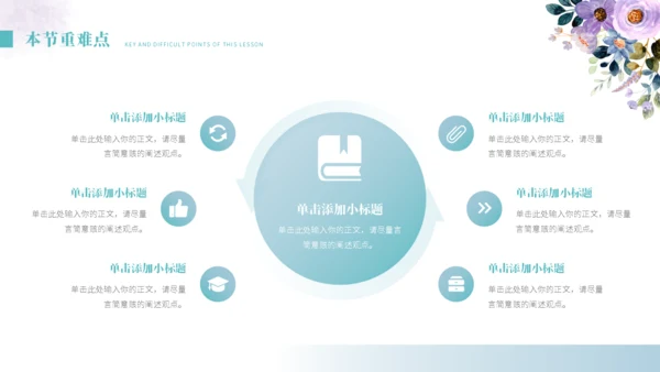 小清新花卉教学模板
