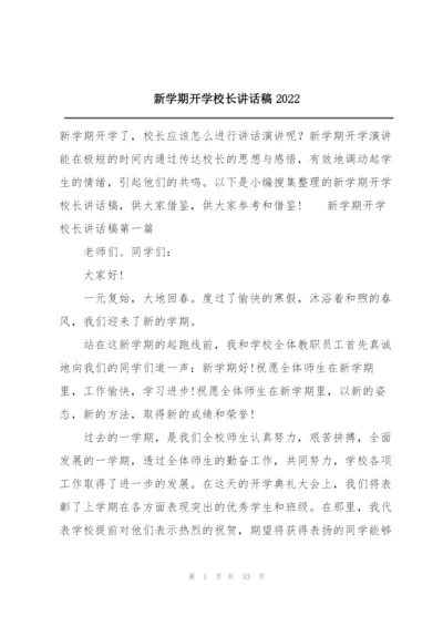 新学期开学校长讲话稿2022.docx