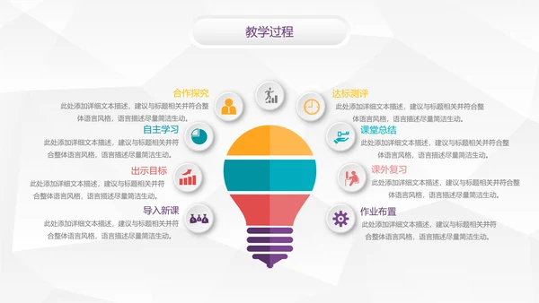时尚微立体教学设计教育说课PPT模板