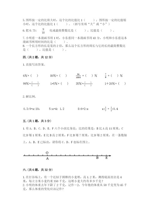 北师大版六年级数学下学期期末测试题（基础题）.docx