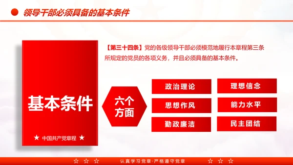 中国共产党章程党章党规学习解读PPT模板