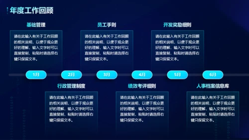 蓝色科技行业年终总结PPT模板