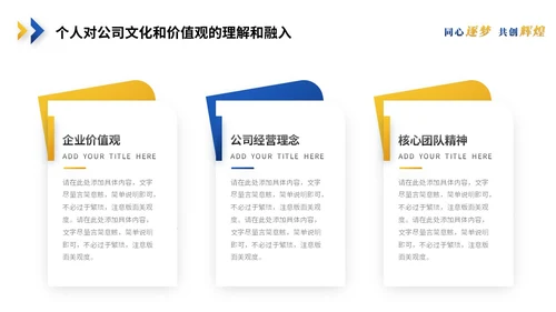 简约蓝黄商务转正述职报告工作汇报工作总结自我介绍ppt模板