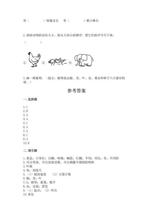 教科版一年级上册科学期末测试卷精品【突破训练】.docx