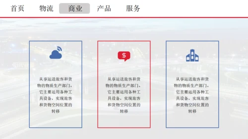 交通车流物流运输通用PPT模板