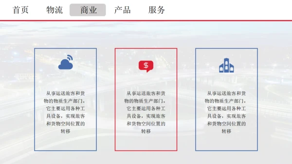 交通车流物流运输通用PPT模板