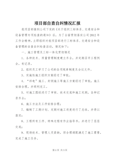 项目部自查自纠情况汇报 (4).docx